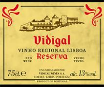 Vidigal Vinho Regional Lisboa  Reserva 2016 (750ml) (750ml)